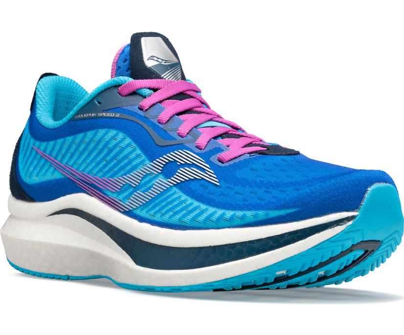 Női Saucony Endorphin Speed 2 Futócipő Kék Rózsaszín | HU 965SGL